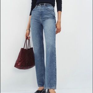 Reformation Blue Straight Leg Jeans (Cynthia)